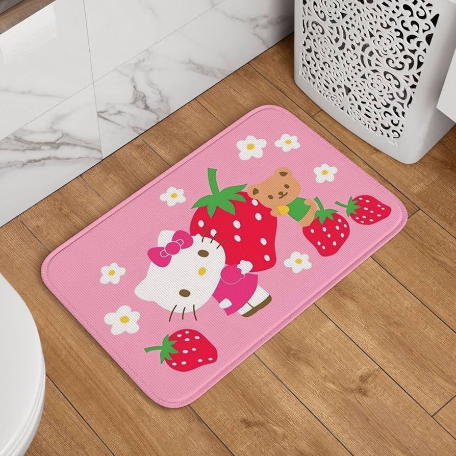 Amazon | ハローキティ バスマット トイレマット 足ふきマット